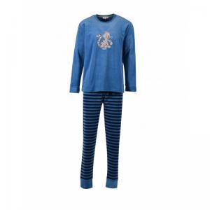 Herenpyjama velours 845 blauw