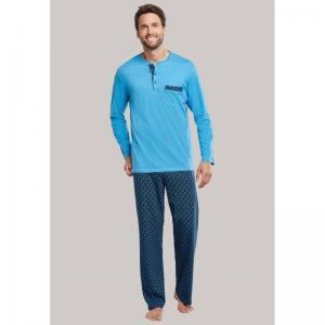 Pyjama lang knoopsluiting 805 lichtblauw