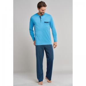 Pyjama lang knoopsluiting 805 lichtblauw