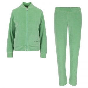 Set jasje rits + rechte broek 124 Quiet Green