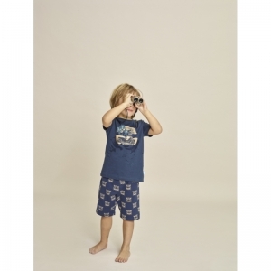 Boys long shorts set aop navy+light