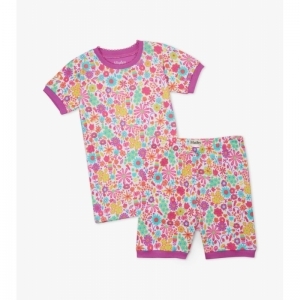 Mini Flowers Pyjama Set White