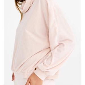 Dames homewear in ribvelours 405 licht roze