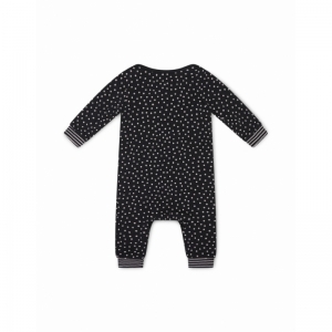 Girls Baby Jumpsuit ls Black + pink