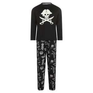 Boys pyjama set ls Black + aop