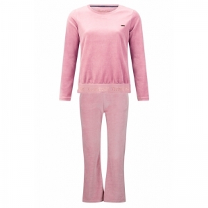 Ladies Velours Set Light mauve