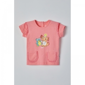 Baby meisjespyjama, korte mouw 441 roze