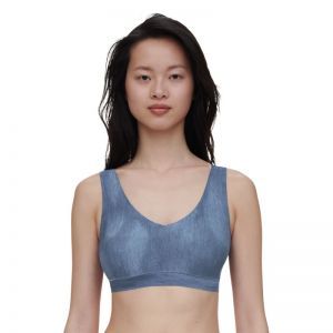 Soft Stretch Padded Top A21 Blue denim 