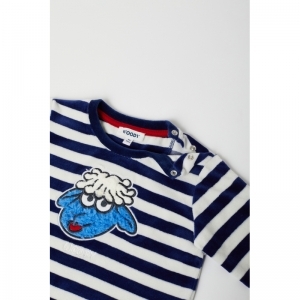 Baby jongenspyjama, velours 928 donkerblauw