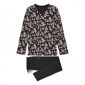 Herenpyjama - Tambo P004 black prin