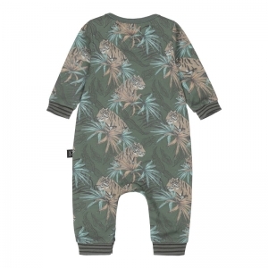 Baby jumpsuit longsleeve Smokey green
