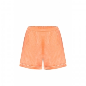 Dames pyjama, satijn 996 oranje bloe