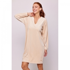 Kleedje in velours 235 beige
