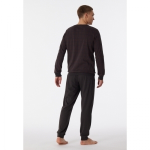 Herenpyjama, lange mouwen 203 anthrazit