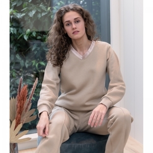 Homewear Set V-neck 157 Sand