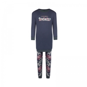 Girls long pullover set Navy