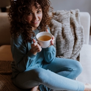 Women relax set smokey green
