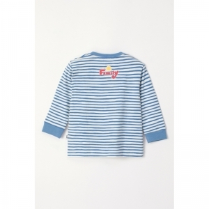 Baby jongenspyjama, lange mouw 921 blauw-witte