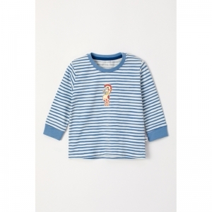 Baby jongenspyjama, lange mouw 921 blauw-witte