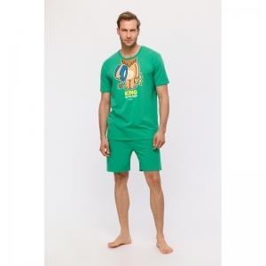 Heren pyjama, korte mouw 734 groen