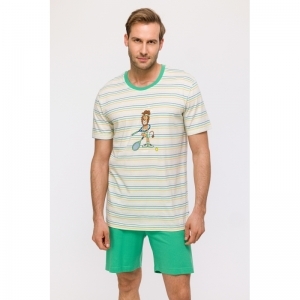 Heren pyjama, korte mouwen 910 multicolor