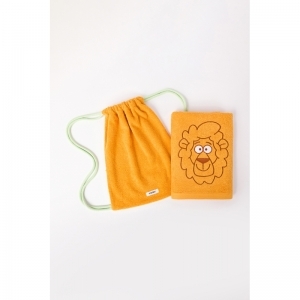 Handdoek 70x140cm + rugzakje 518 oranje