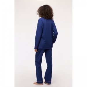 Dames pyjama, doorknoop 889 donkerblauw