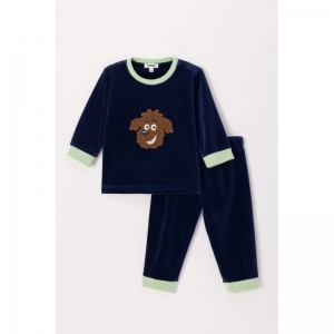 Babyjongenspyjama in velours 889 donkerblauw