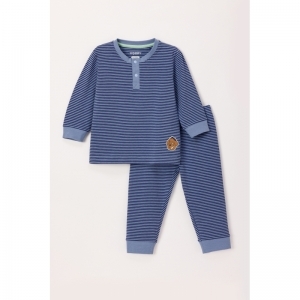 Baby jongenspyjama, lange mouw 904 blauwe stre