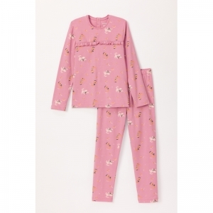 Meisjes pyjama, lange mouwen 910 labradoodle