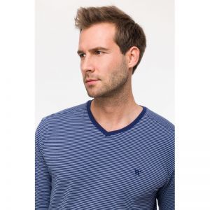 Herenpyjama, lange mouwen 904 blauwe stre