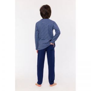 Herenpyjama, lange mouwen 904 blauwe stre