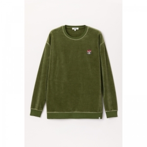 Herenpyjama in velours 753 kakigroen