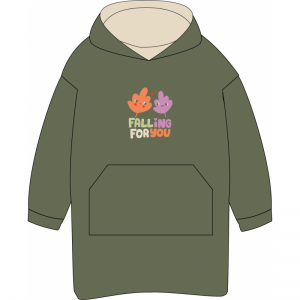 Oversized knuffeltrui 753 kakigroen