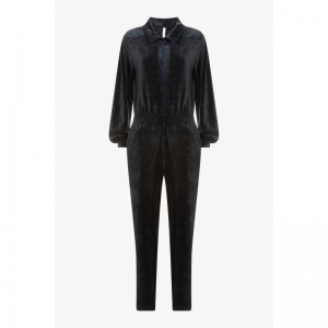 Dames jumpsuit in velours 197 zwart