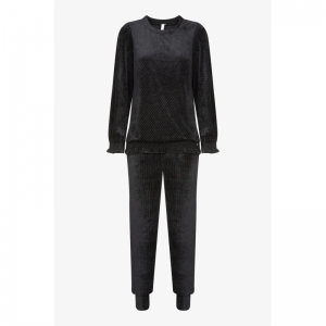 Dames homewear in velours 197 zwart