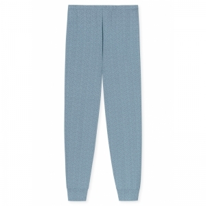 Dames pyjama, lange mouwen 808 blauw-grijs