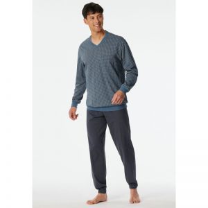 Herenpyjama, lange mouwen 207 graphit