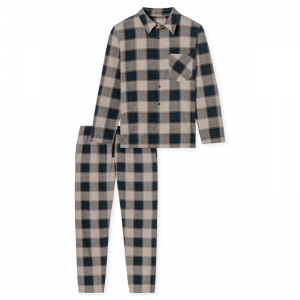 Herenpyjama, flanel 400 natuur