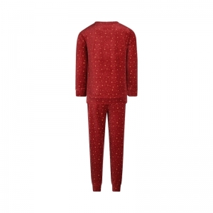 Girls velours set Brique red