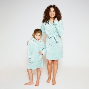 Unisex bathrobe Light aqua