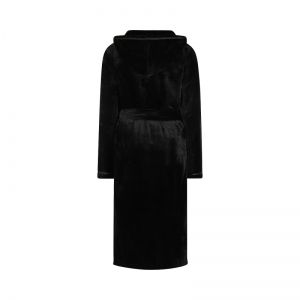 Unisex long bathrobe black