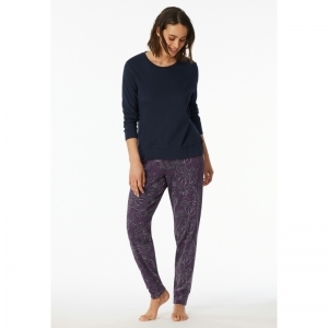 Damespyjama, lange mouwen 904 multicoulou