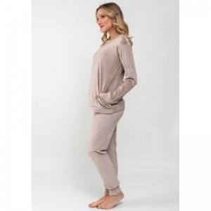 Pyjama - Homwear in velours Beige