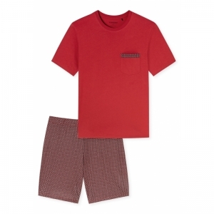 Herenpyjama, korte mouwen 518 chilli rot