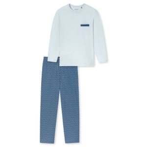 Herenpyjama lange mouwen 805 lichtblauw
