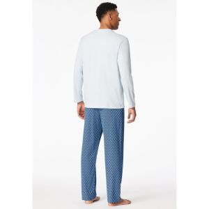 Herenpyjama lange mouwen 805 lichtblauw