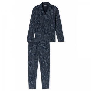 Herenpyjama, lange mouwen 207 graphit