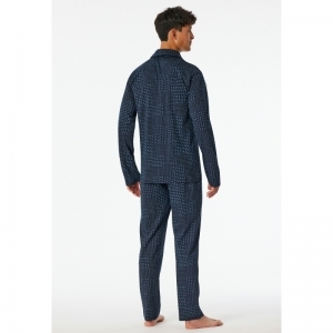 Herenpyjama, lange mouwen 207 graphit