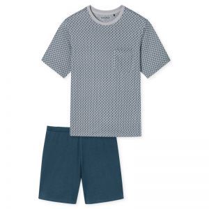 Herenpyjama korte mouwen 206 silber